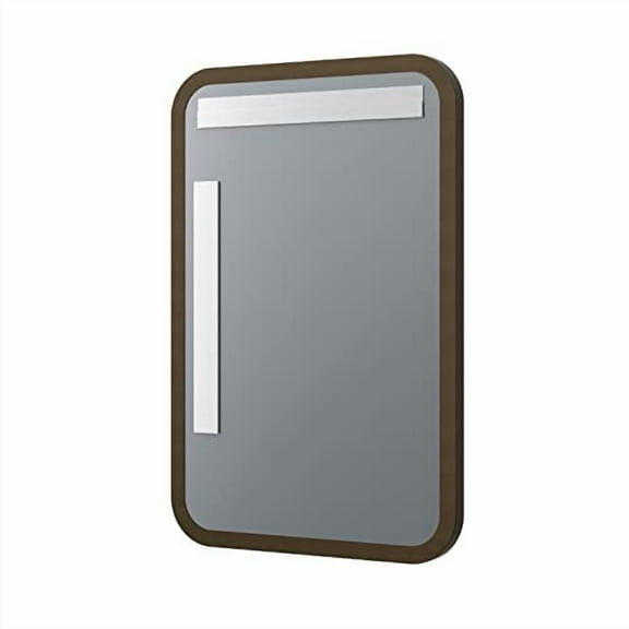Better Bevel 20" x 30" Bronze Metal Framed Mirror | Rectangle Bathroom Wall Mirror | Rounded Corner