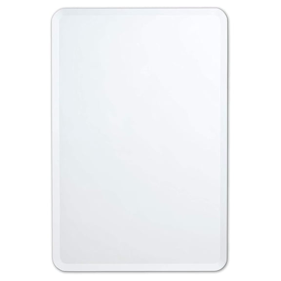 Better Bevel 20" x 30" Frameless Rounded Corner Rectangle Mirror | 1" Beveled Edge | Bathroom Wall Mirror