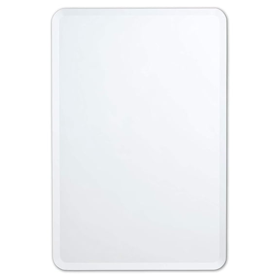 Better Bevel 20" x 30" Frameless Rounded Corner Rectangle Mirror | 1" Beveled Edge | Bathroom Wall Mirror