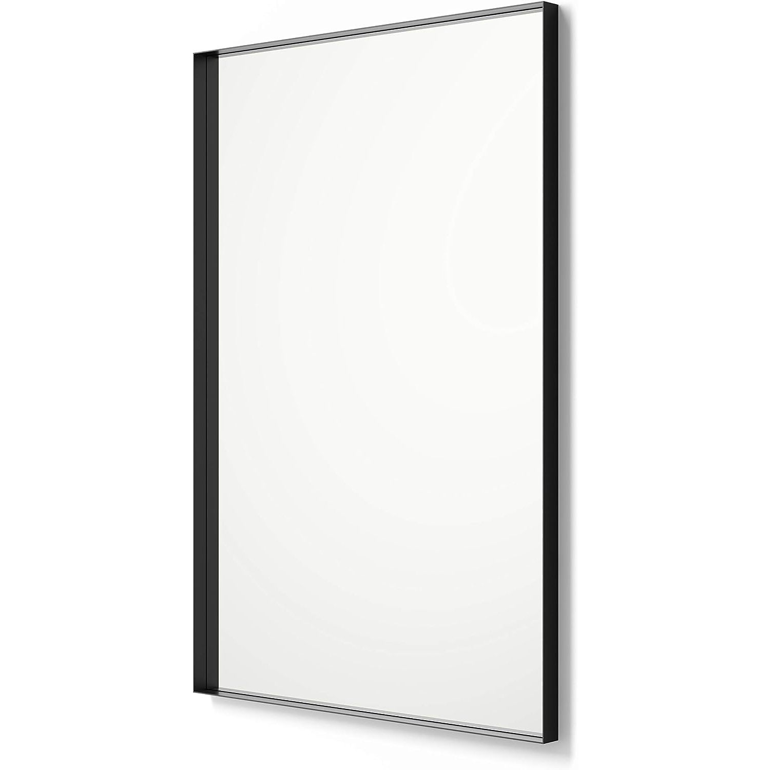Better Bevel 24" x 36" Black Metal Framed Mirror Rectangle Bathroom