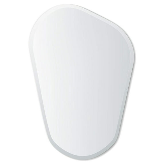 Better Bevel 24" x 36" Frameless Asymmetrical-Shaped Novelty Mirror | 1" Beveled Edge | Bathroom Wall Mirror