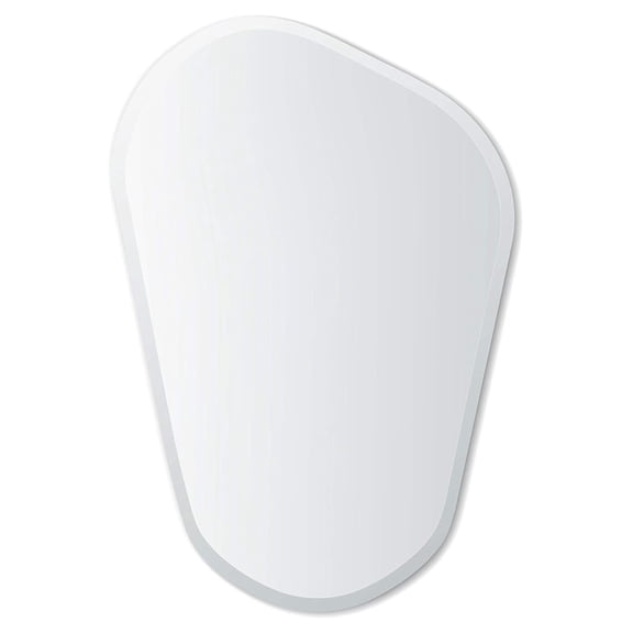 Better Bevel 24" x 36" Frameless Asymmetrical-Shaped Novelty Mirror | 1" Beveled Edge | Bathroom Wall Mirror