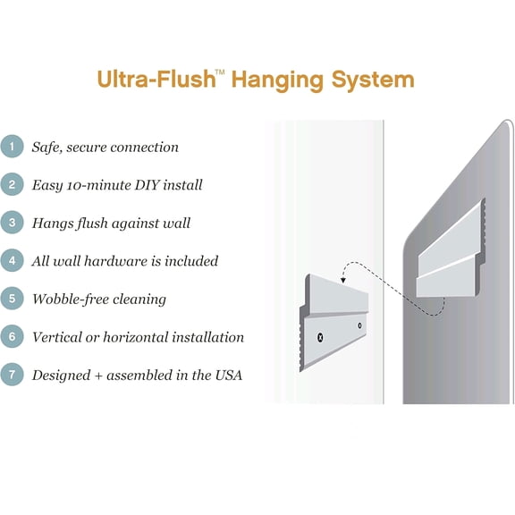 Better Bevel 24" x 36" Frameless Rounded Corner Rectangle Mirror | 1" Beveled Edge | Bathroom Wall Mirror$$