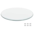 thumbnail image 1 of Better Bevel 28" Inch Round Glass Table Top | Tempered Glass Protector | Anti-Slip Pads/Bumpers | Coffee, Dining Table, 1 of 9