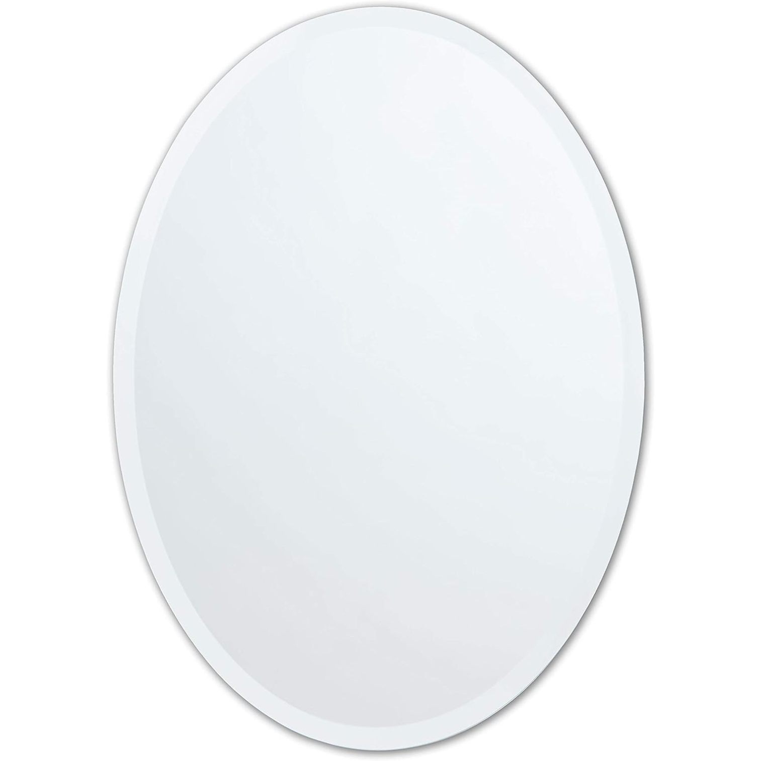 Better Bevel 28" x 40" Frameless Oval Mirror 1" Beveled Edge