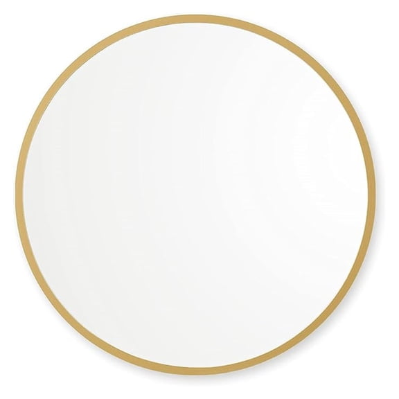 Better Bevel 30 x 30 Matte Rubber Framed Mirror | Round Bathroom Wall Mirror