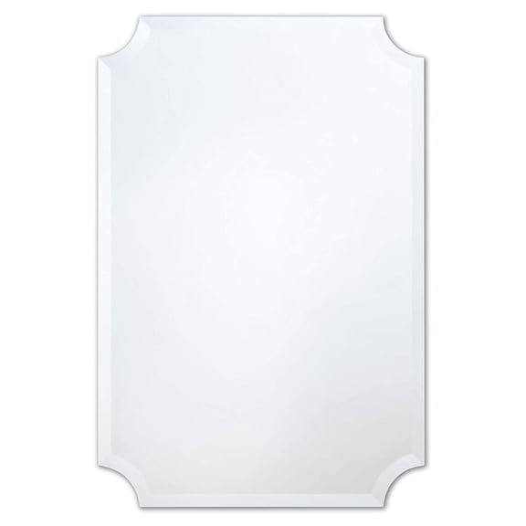 Better Bevel Frameless Rectangle Mirror, 24" x 36" Bathroom Wall Mirror w/Beveled Edge