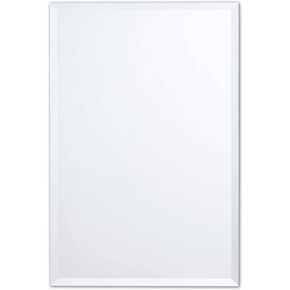 Better Bevel Frameless Rectangle Mirror | 30" x 36" Bathroom Wall Mirror w/Beveled Edge | Ultra-Flush Hanging System (Horizontal or Vertical)