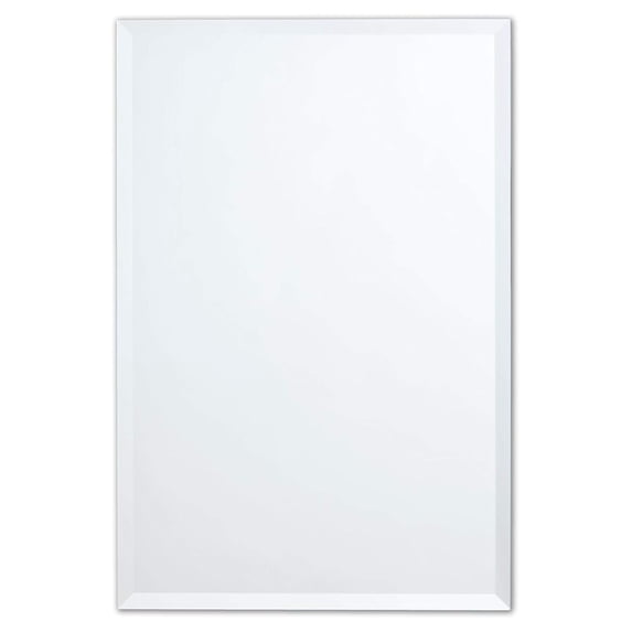 Better Bevel Frameless Square Mirror, 30" x 30" Bathroom Wall Mirror w/Beveled Edge