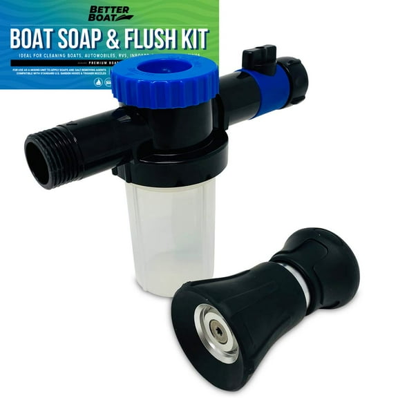 Better Boat Car Wash Sprayer & Engine Flush Kit | Hose Mixer for Salt Removal & Boat Motor Flush