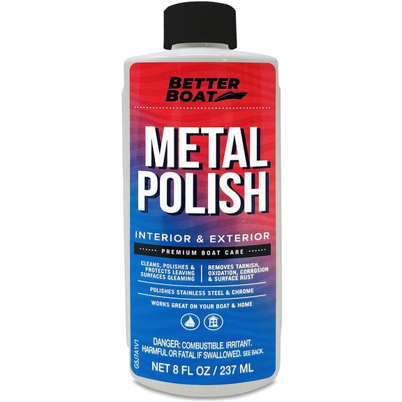Better Boat Metal Polish Metal Cleaner and Chrome Polish 8 fl oz