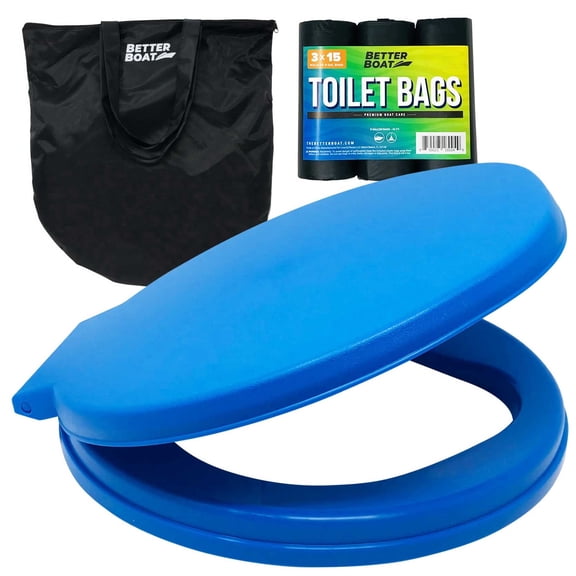 Better Boat Portable Toilet Bucket Toilet Seat Set for Camping Outdoor Potty Waste Bags and Case