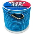 thumbnail image 1 of Better Boat Premium Anchor Rope Double Braided Boat Anchor Line 100 ft Blue Marine Grade 3/8 Rope, 1 of 5