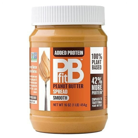 Better Body Foods Non-GMO PB Fit Peanut Butter Protein Spread - Smooth - 16 oz Pack of 4