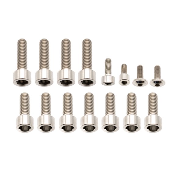 Better Bolts Fox 40 Fork Titanium Bolt Kit, Grip, Silver, 15/Count