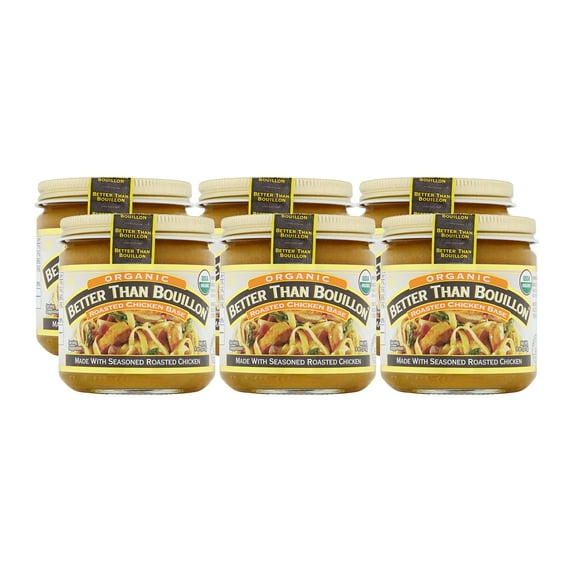 Better Than Bouillon Organic Chicken Base (8 oz, Case of 6) | Rich, Flavorful Broth Concentrate