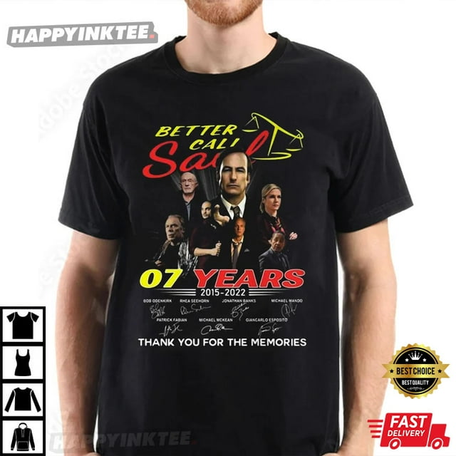 Better Call Saul 07 Years 2015 2022 Signatures Thank You TShirt