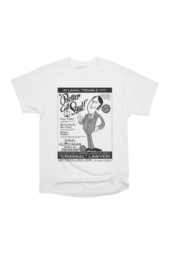 Better Call Saul Criminal Lawyer ads T-Shirt Tee Gift For Him Merch For Her Apparel For Fr