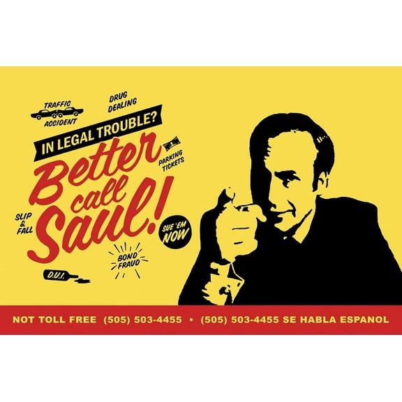 Better Call Saul - TV Series Poster - Measures 24 x 36 inches