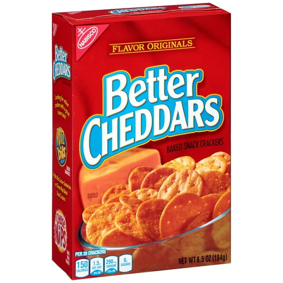 Better Cheddars, 6.5oz: Baked Cheese Crackers, Perfect Snack
