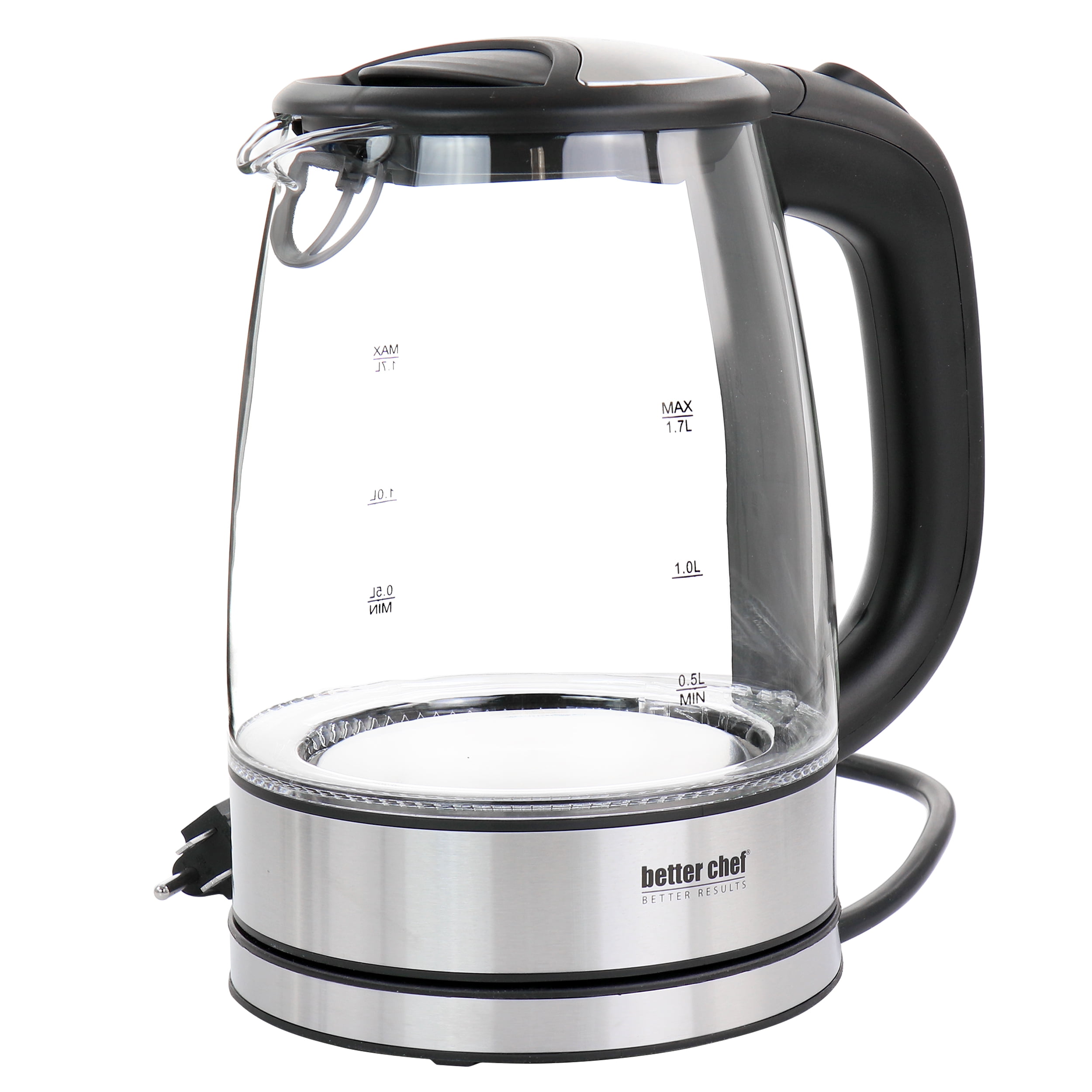 1.7L Glass Cordless Electric Kettle Double Wall Temperature