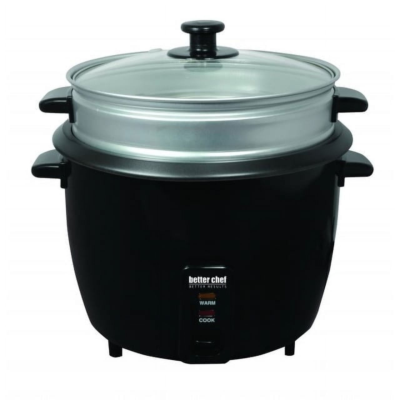 Better Chef 10Cup (20Cups Cooked) Rice Cooker with Food Steamer