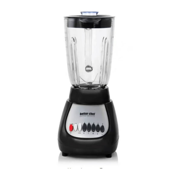 Better Chef 10 Speed 350 Watt Glass Jar Blender in Black