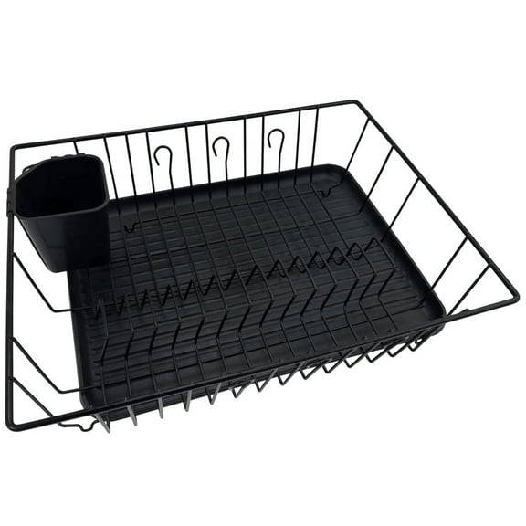 Better Chef 16-inch 3-Piece Dish Rack PVC-Coated Steel Large Drainer DR-1602