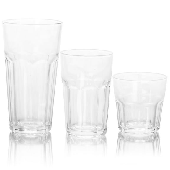 Better Chef 18-Piece Glassware Set, Clear