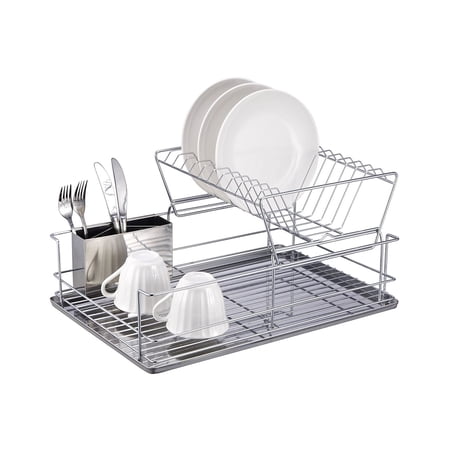 Better Chef 22" Chrome Plated Metal Dish Rack Silver (93589242M)