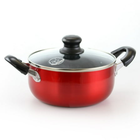 Better Chef 3-Quart Aluminum Non-Stick Dutch Oven, Red
