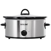 Better Chef 3-Quart Slow Cooker with Removable Stoneware Crock in Silver