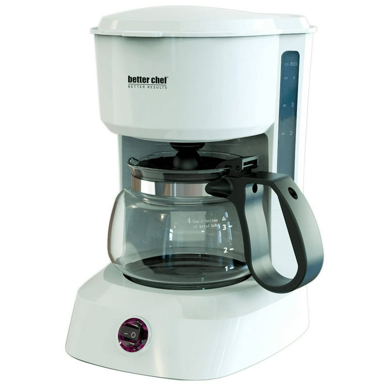 Better Chef White 4 Cup Drip Coffee Maker