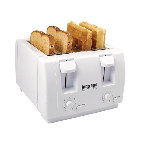 Better Chef 4 Slice Dual-Control Toaster in White