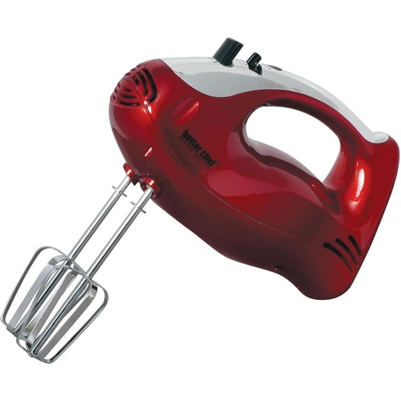 Better Chef 5-Speed Hand Mixer, Red