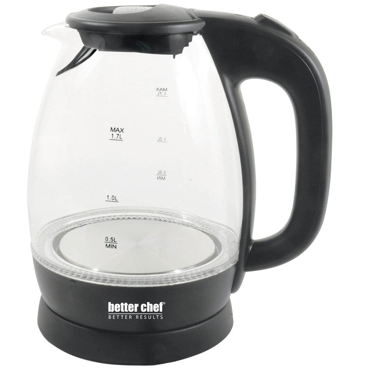 Better Chef 1.7L Cordless Glass Electric Kettle with LED Light