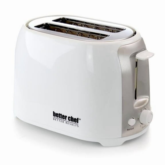 Better Chef Cool Touch Wide-Slot Toaster, White
