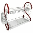 thumbnail image 1 of Better Chef DR-165R 2-Tier Chrome-Plated Dish Rack, 16", Red, 1 of 5
