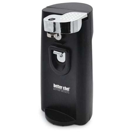 Better Chef Deluxe Electric Can Opener with Built in Knife Sharpener and Bottle Opener in Black