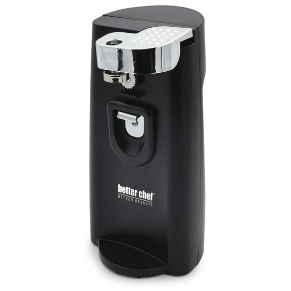 Better Chef Deluxe Electric Can Opener with Built in Knife Sharpener and Bottle Opener in Black
