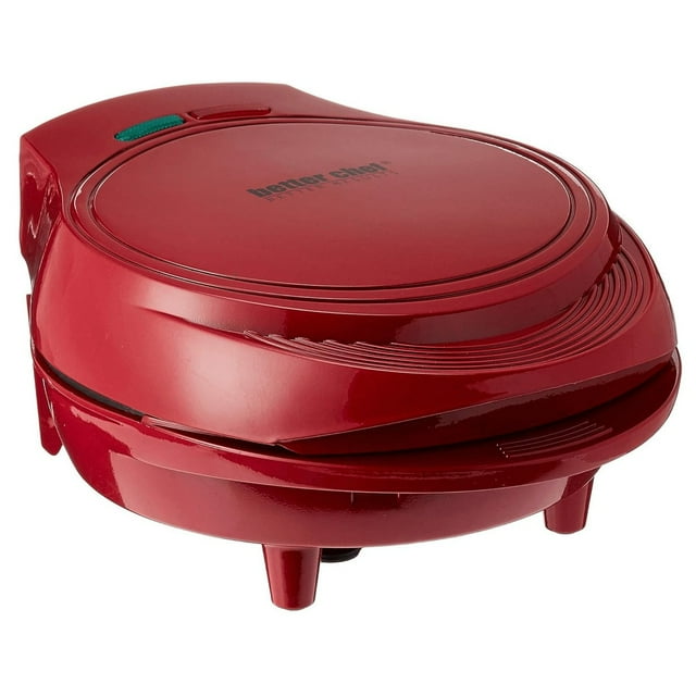 Better Chef Electric Double Omelet Maker Contact Grill in Red