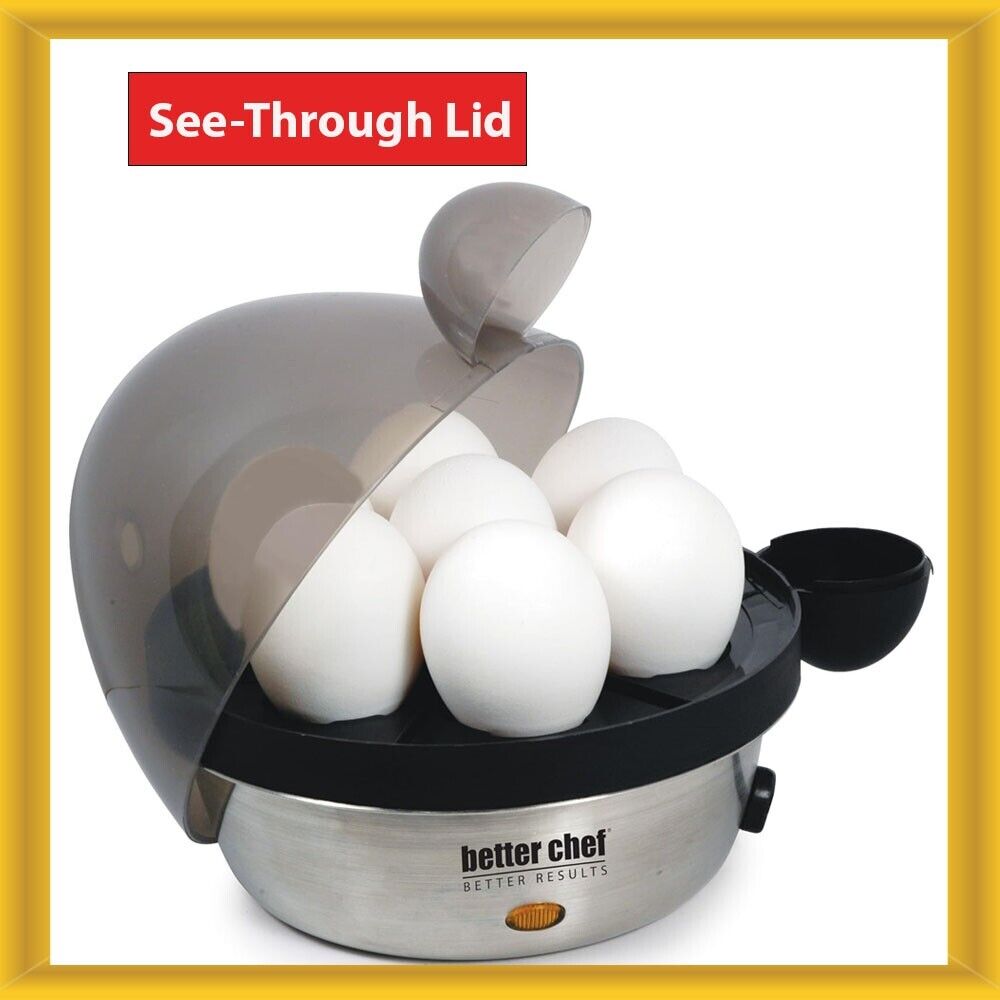 Better Chef IM470S Stainless Steel Electric Egg Cooker Boil Up to 7