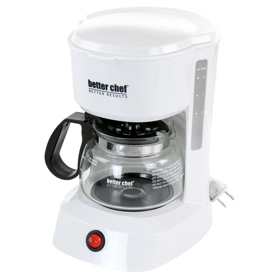 Better Chef White 4-Cup Drip Coffee Maker