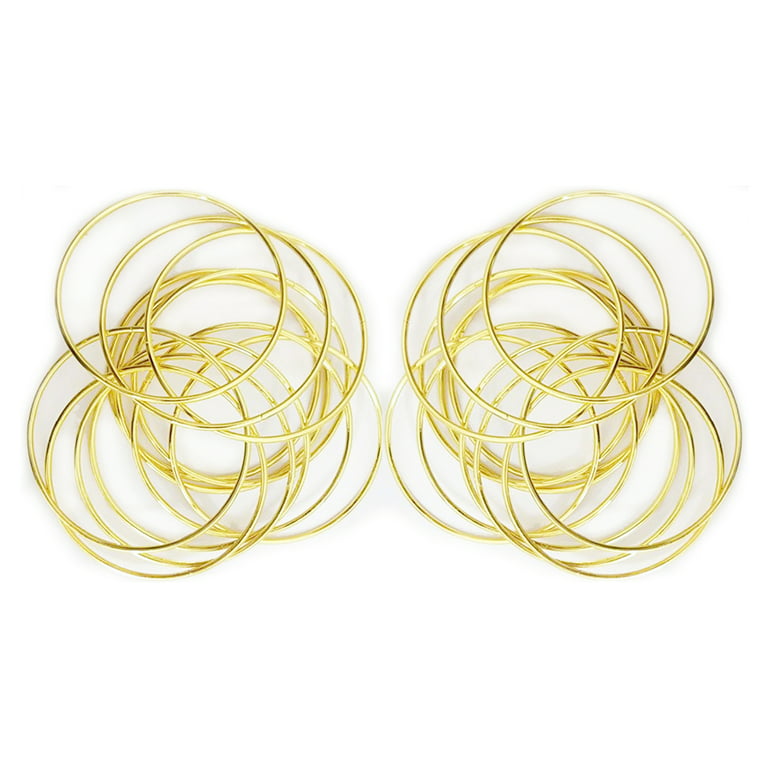 Better Crafts Metal Gold Rings (3 inch, 12 Pack) 