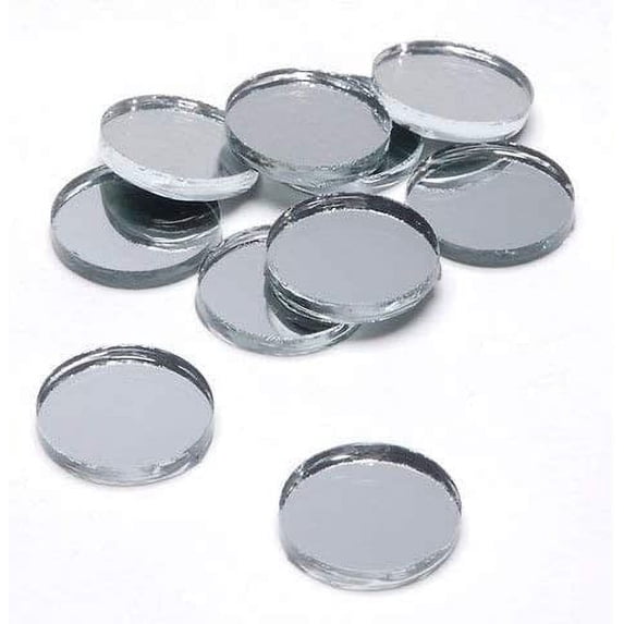 Better Crafts 1 inch, Pack of 50 Small Mirrors for Crafts, Round Mirror for Tables at Weddings, Mirror Tiles for Crafts and DIY Projects
