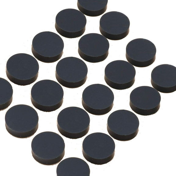 Better Crafts Sound Dampening Furniture Pads & Cabinet Bumpers- Black Rubber Stopper for Small Surfaces (10, Square)