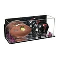 thumbnail image 1 of Better Display Cases Acrylic Mini - Miniature (not Full Size) Football and Helmet Display Case with Mirror Case, Purple Risers, Wall Mount and Mirror Base (B46/A019), 1 of 4