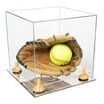 thumbnail image 1 of Better Display Cases Acrylic Versatile Display Case - Medium Square Box with Clear Case, Yellow Risers and Mirror Base 11" x 11" x 11" (A001/V01), 1 of 3