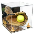 thumbnail image 1 of Better Display Cases Acrylic Versatile Display Case - Medium Square Box with Mirror Case, Yellow Risers and Mirror Base 11" x 11" x 11" (A001/V01), 1 of 3