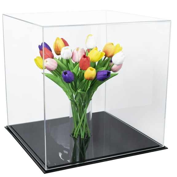 Better Display Cases Clear Acrylic Large Flower Bouquet Table Top Display Case - 15" x 15" x 15" (A125)